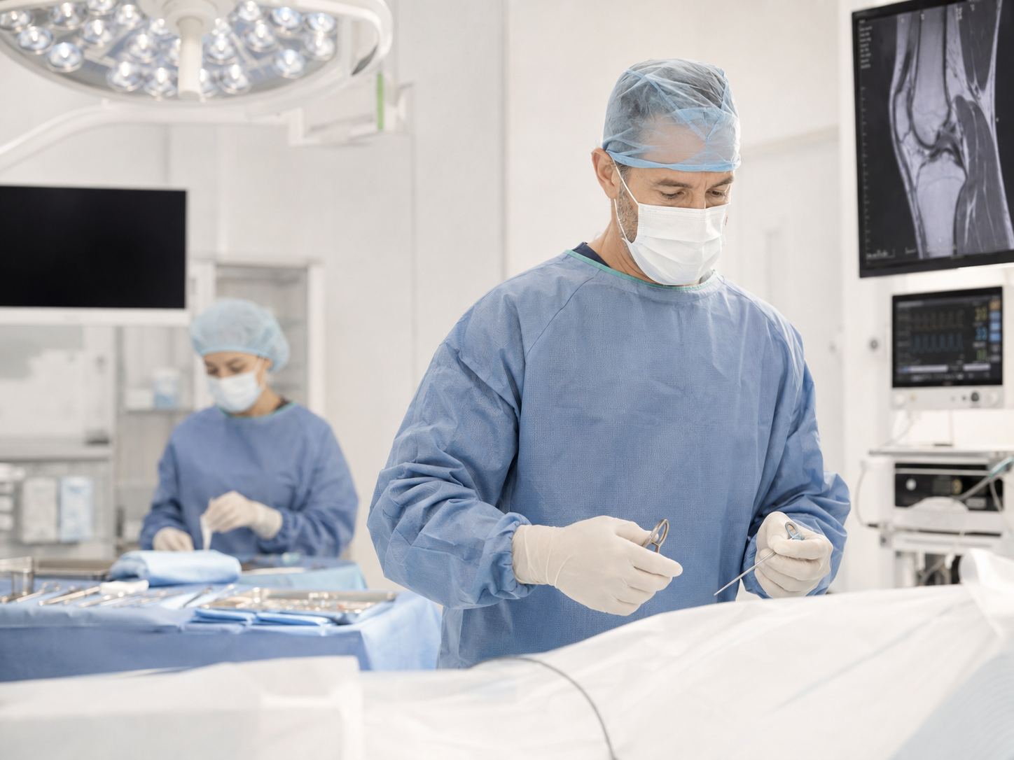 Orthopedic surgery in operating theatre