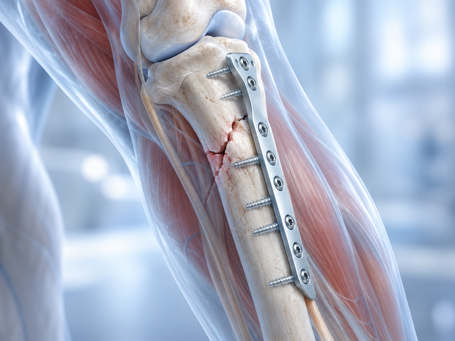 Plate and screw fracture fixation