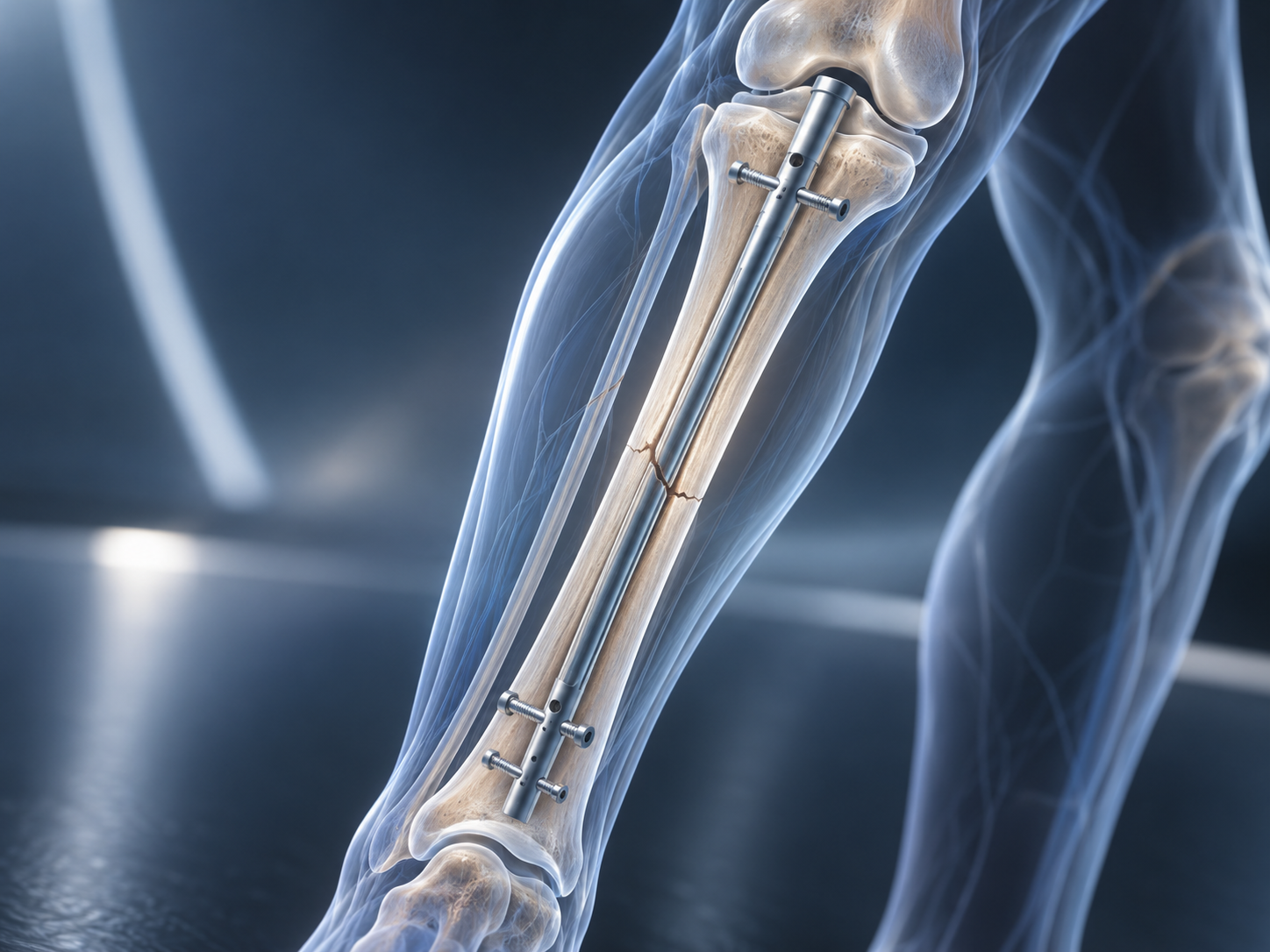 Intramedullary nail fixation of a long bone fracture